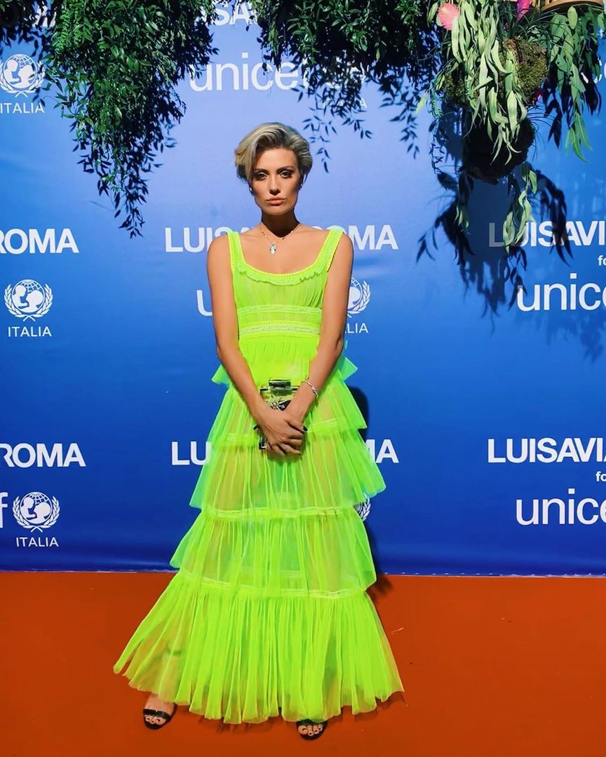 Neon see-through dress