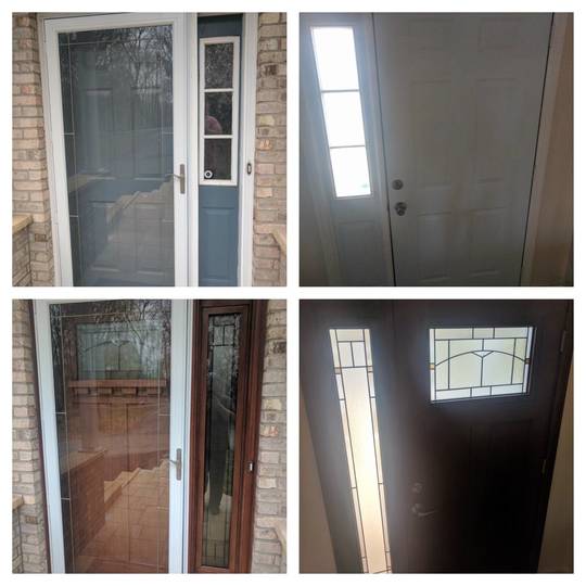 New front door before and after