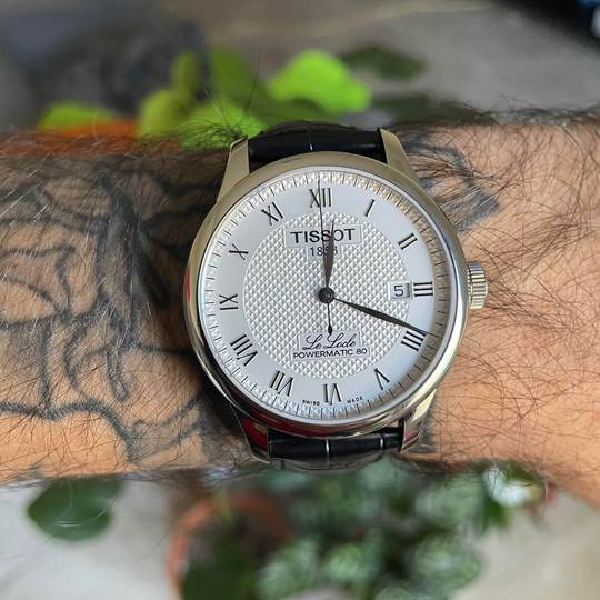 New year, new time piece. Tissot Le Locle Powermatic 80 on black leather strap.