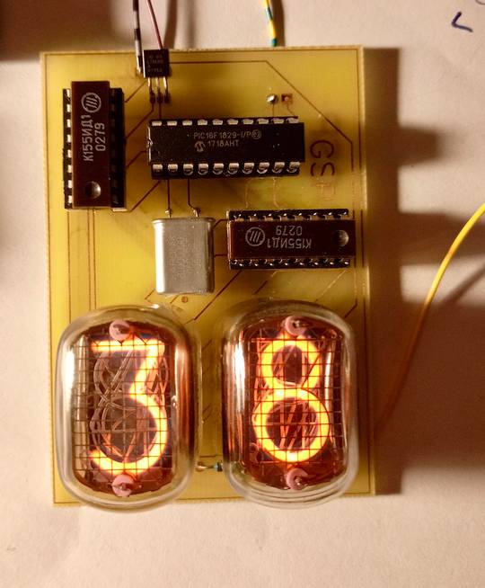Nixies countdown for model rocket groundstation