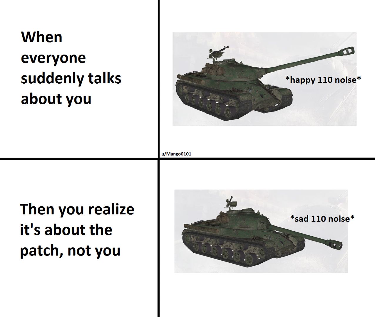 Not even enough gun depression to be depressed