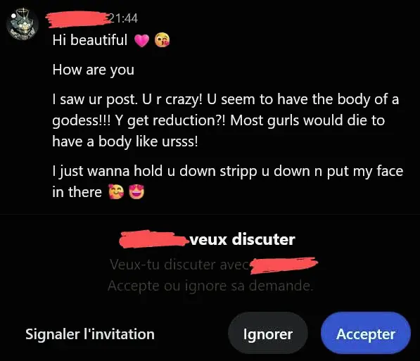Not just creepy. But kinda threatening.