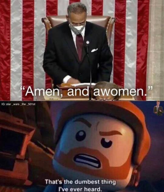 Not just the Amen but also the awoman and achildren too