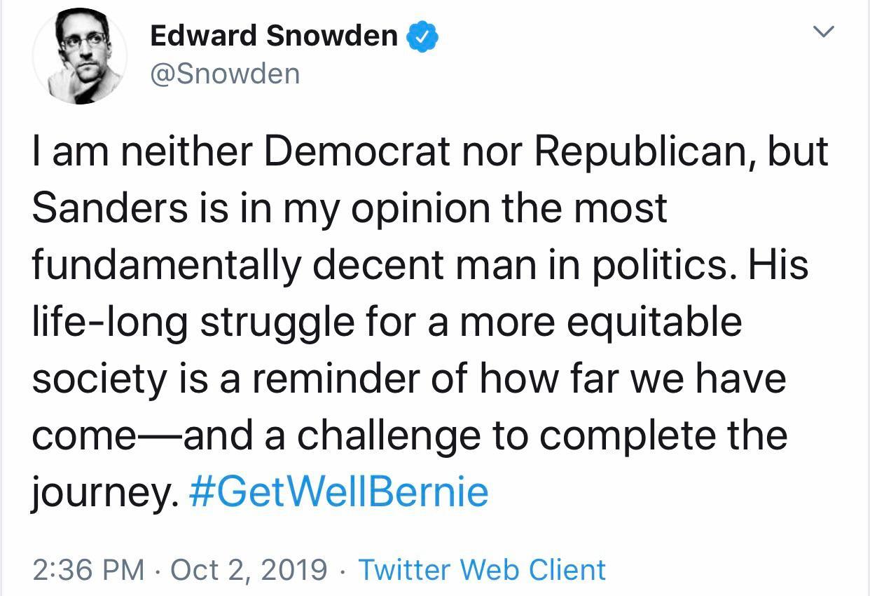 Not quite an endorsement, but still quite a statement!