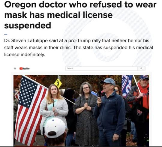 Not wearing a mask