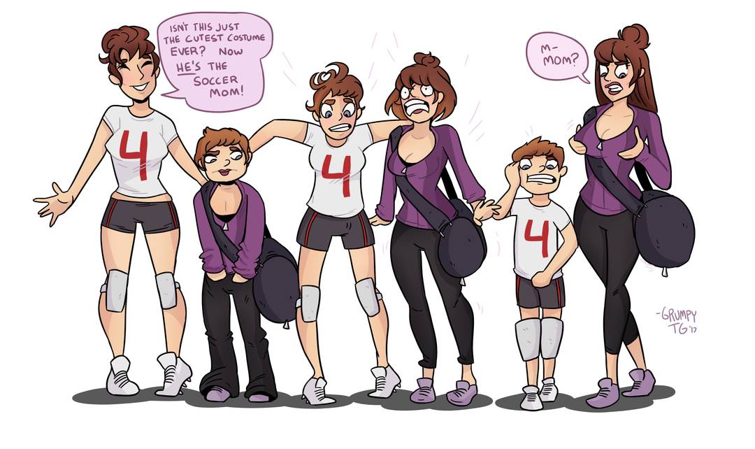 Now he's the Soccer Mom! (tg/ap)[Grumpy TG]
