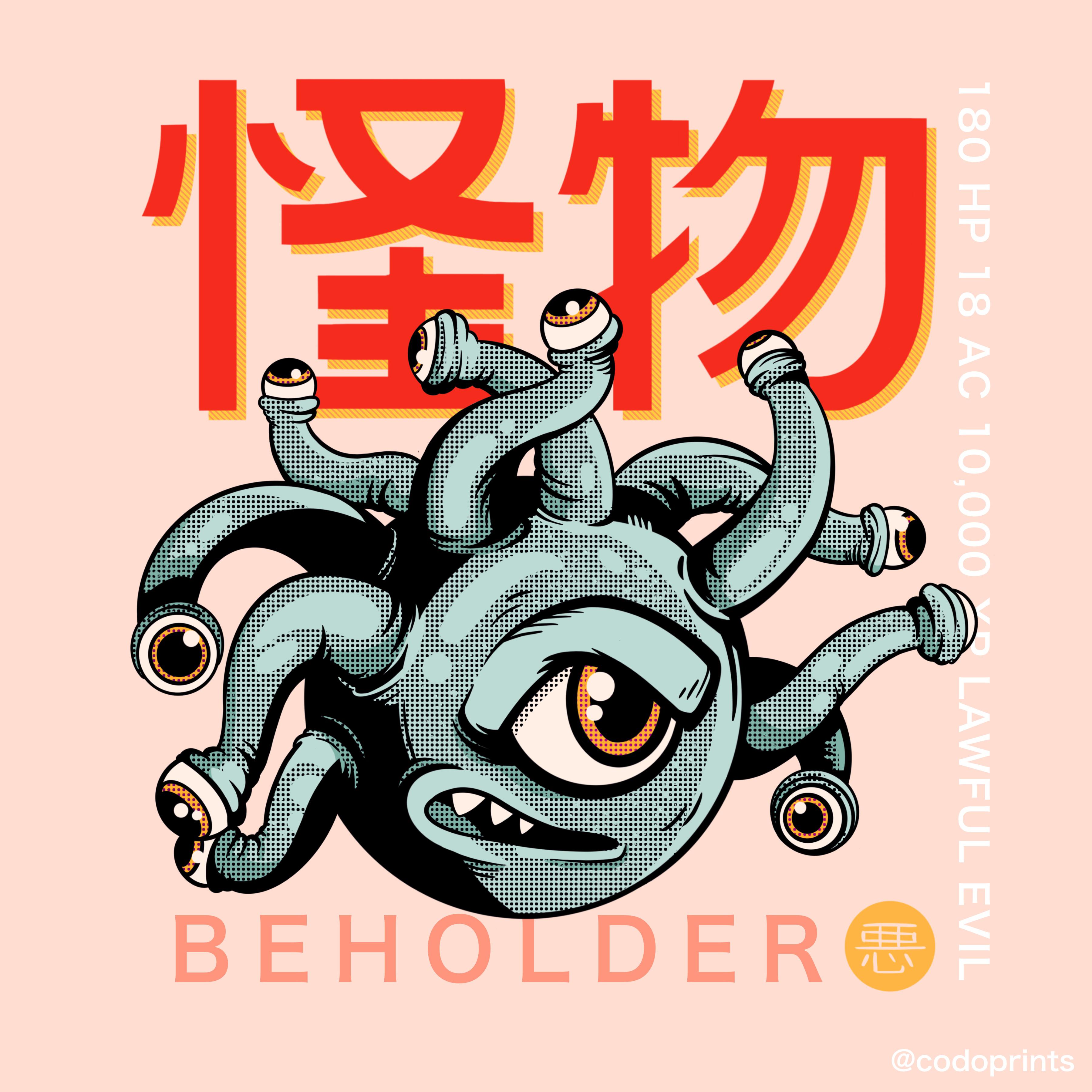 [OC] I made an artwork of a Beholder, and I am pretty proud! | Scrolller