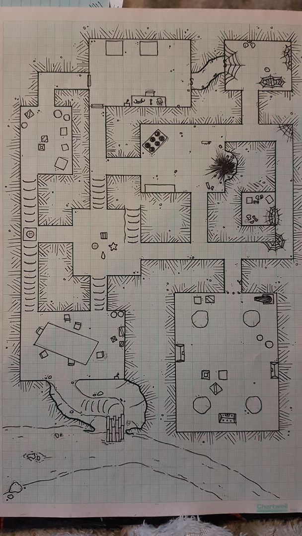 [OC] My first ever dungeon. Any constructive criticism welcome 😁
