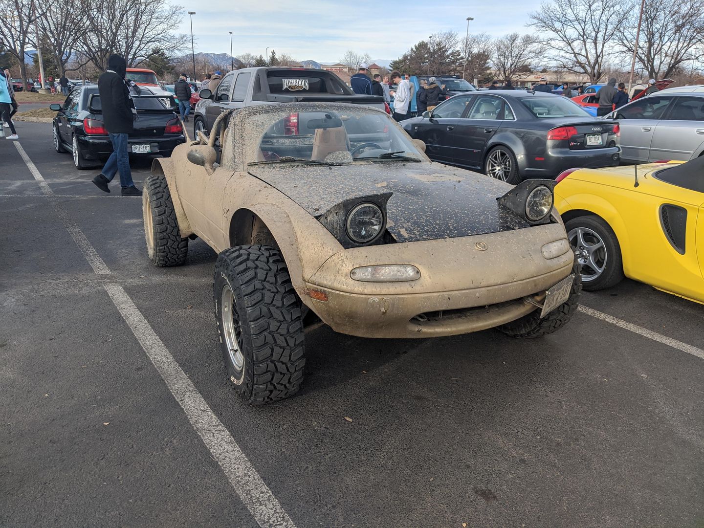 Off-road Miata seen at my local cars and coffee here in CO. Godspeed you beautiful bastard.