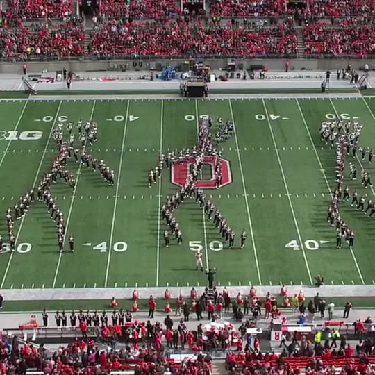 Ohio State marching band flossing Scrolller