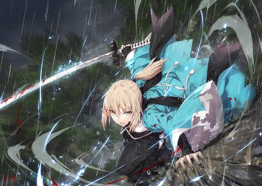 Okita in action