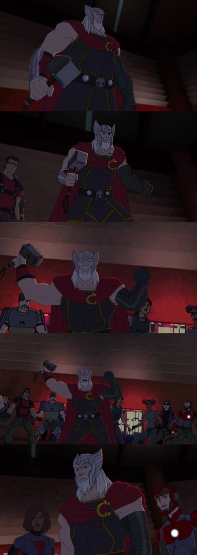 Old king Thor from avengers assemble cartoon