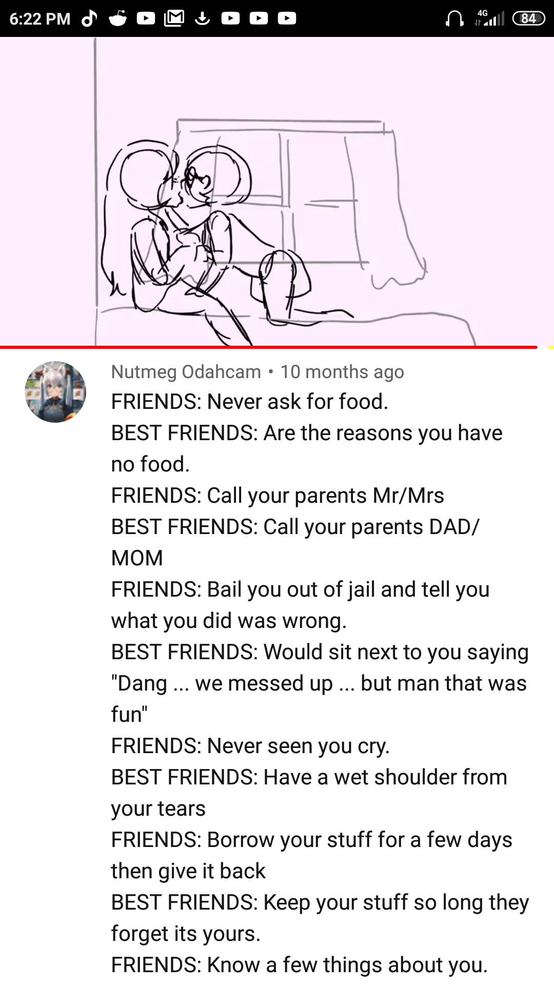 On a gay animatic of "just a friend to you"................