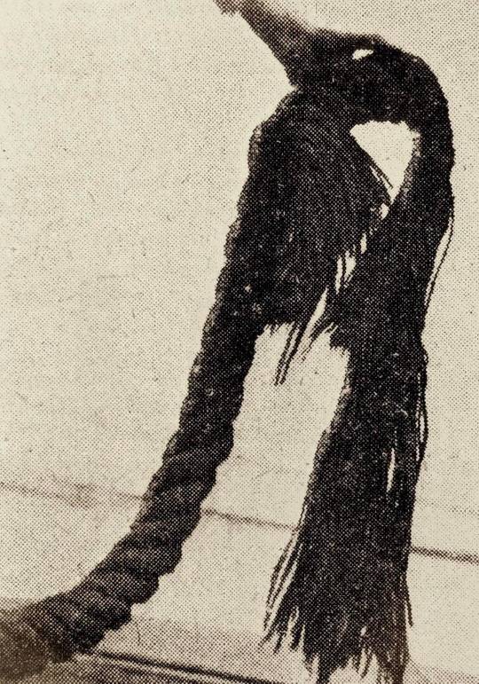 One of the snapped ropes that held the SS New York in place during the Titanic's departure from Southampton on April 10th, 1912. Another rope had to be hurriedly put back on as to avoid accident.