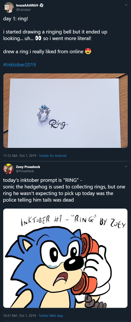 One prompt, two very different artists