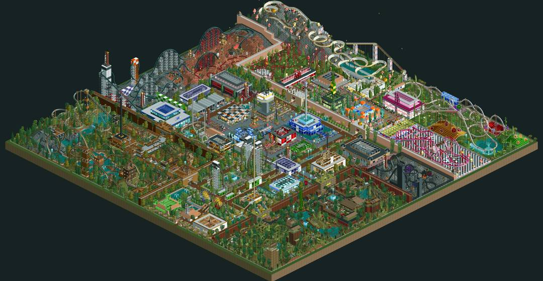 OpenRCT2: Started this Amity park a while ago but never posted with the final section: Wonderland.
