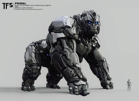'Optimus Primal' unused concept by Furio Tedeschi