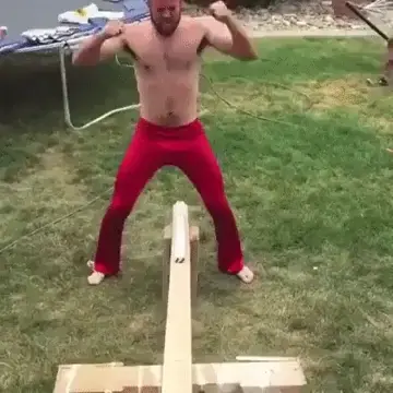 Ouch my balls! And my head!
