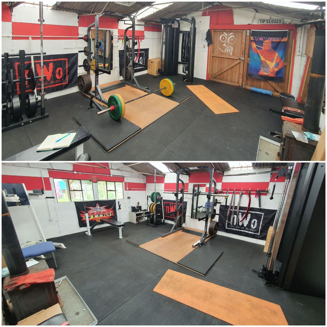 Our wcw theme garage gym