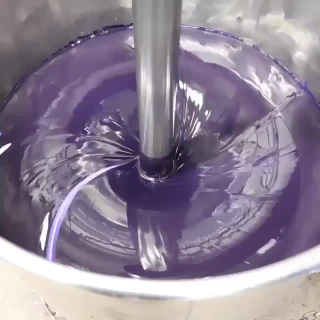 Paint being mixed.
