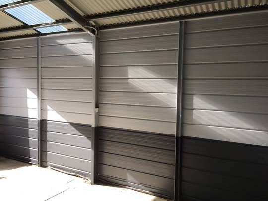 Painted the tin walls. Very happy with the results.