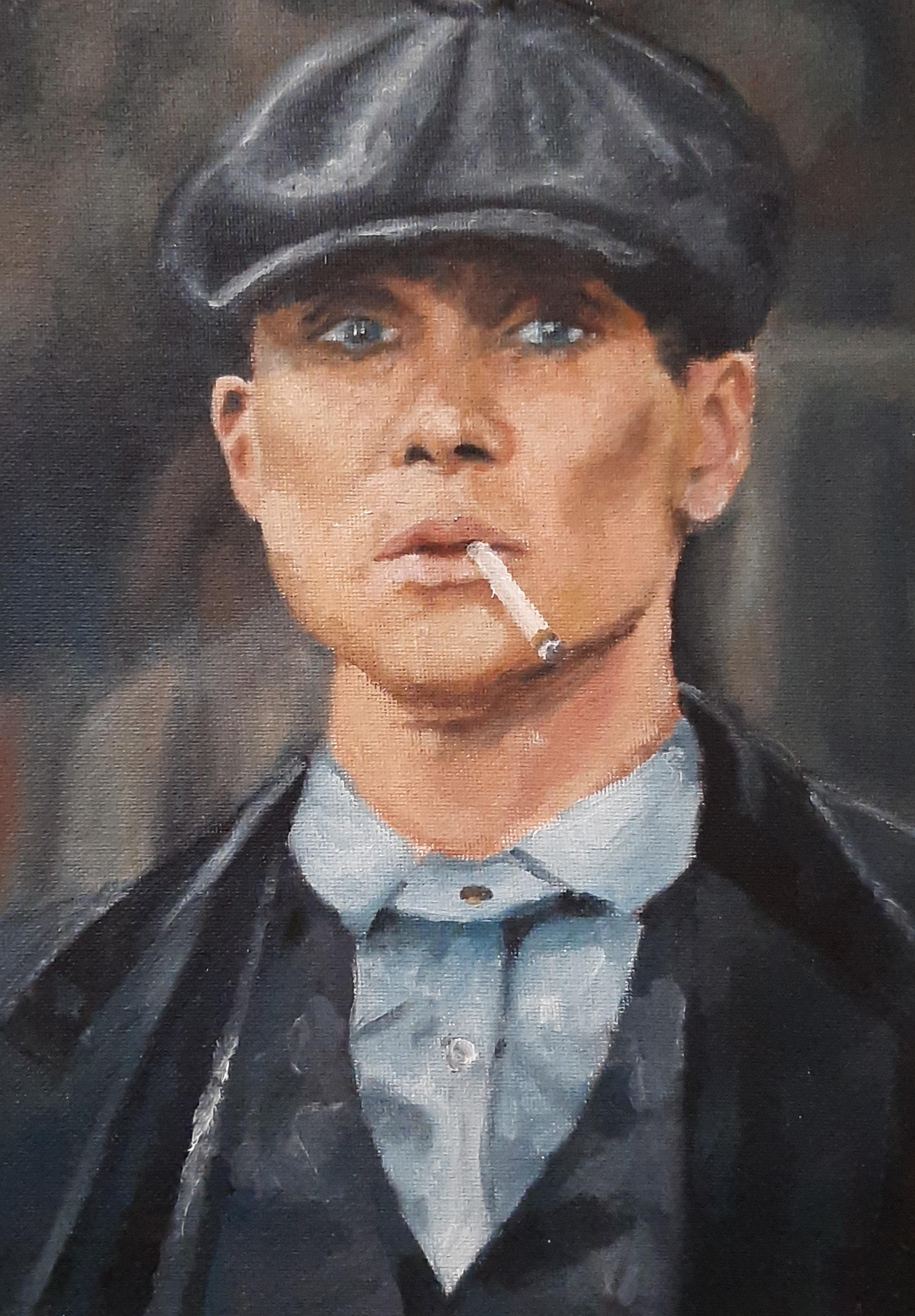 painting of Thomas Shelby from Peaky blinders. Oil on Canvas | Scrolller