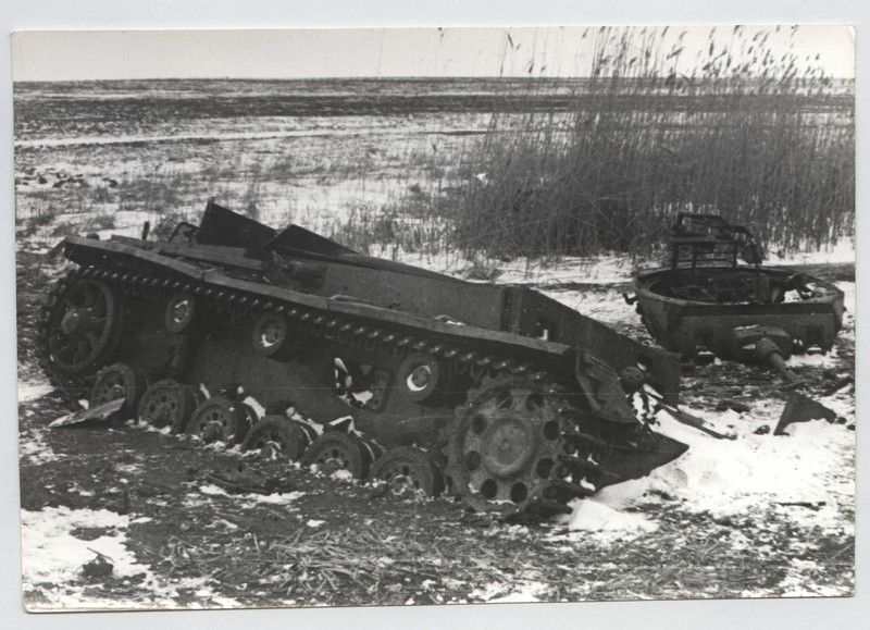 Panzer III was destroyed near Nevskaya Dubrovka. Leningrad region.State Museum of the History of St. Petersburg