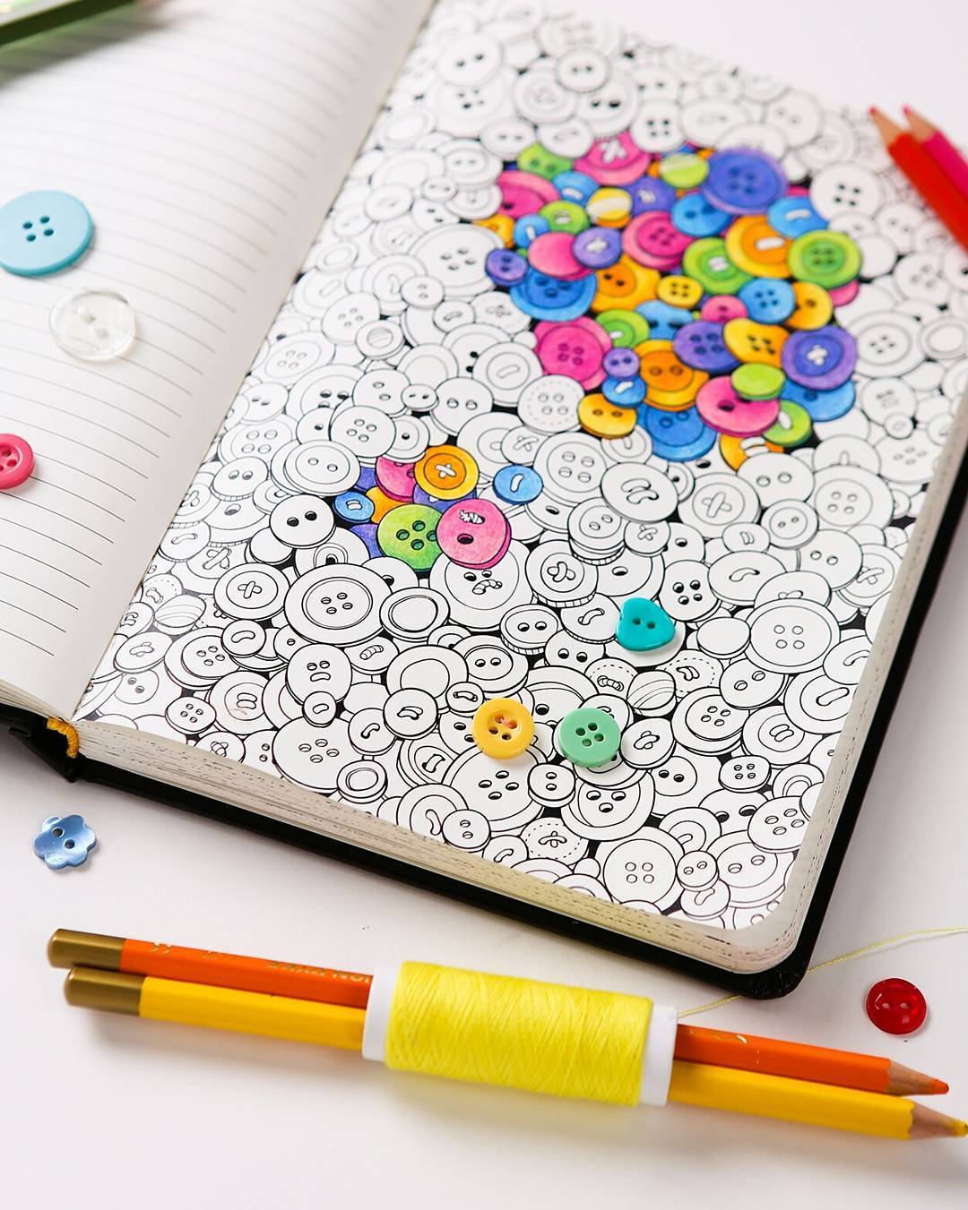 Paper notebook with coloring pages for adults | Scrolller