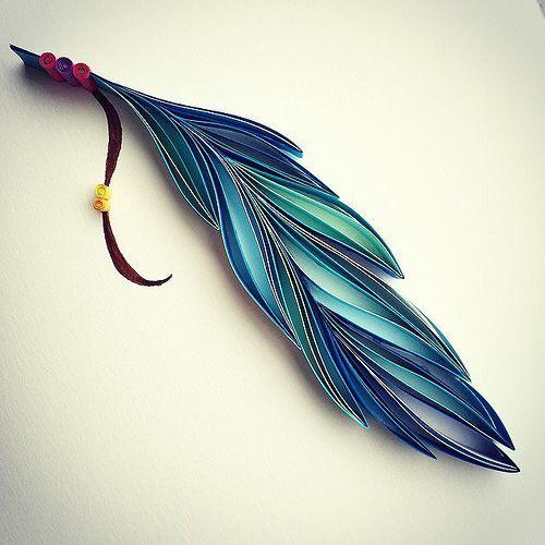 Paper Quilled Feathers