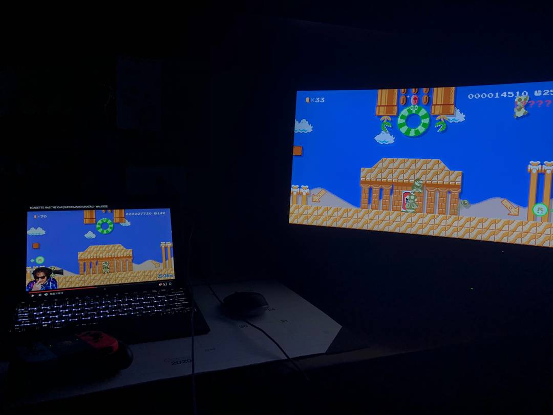 Playing some Mario Maker vs and watching Mr. Flips, lo and behold, I was playing the same level that I was watching