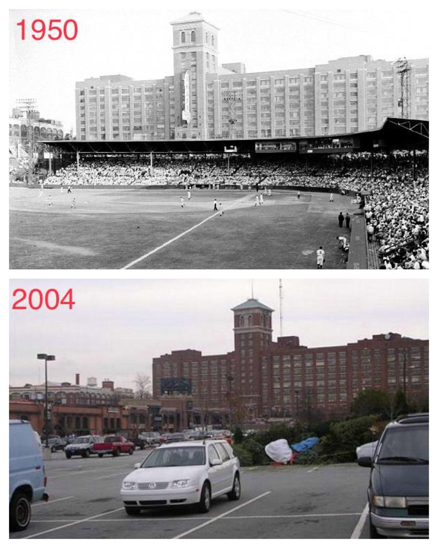 Ponce De Leon Park/ Sears building, Atlanta, Ga. 1950 and 2004