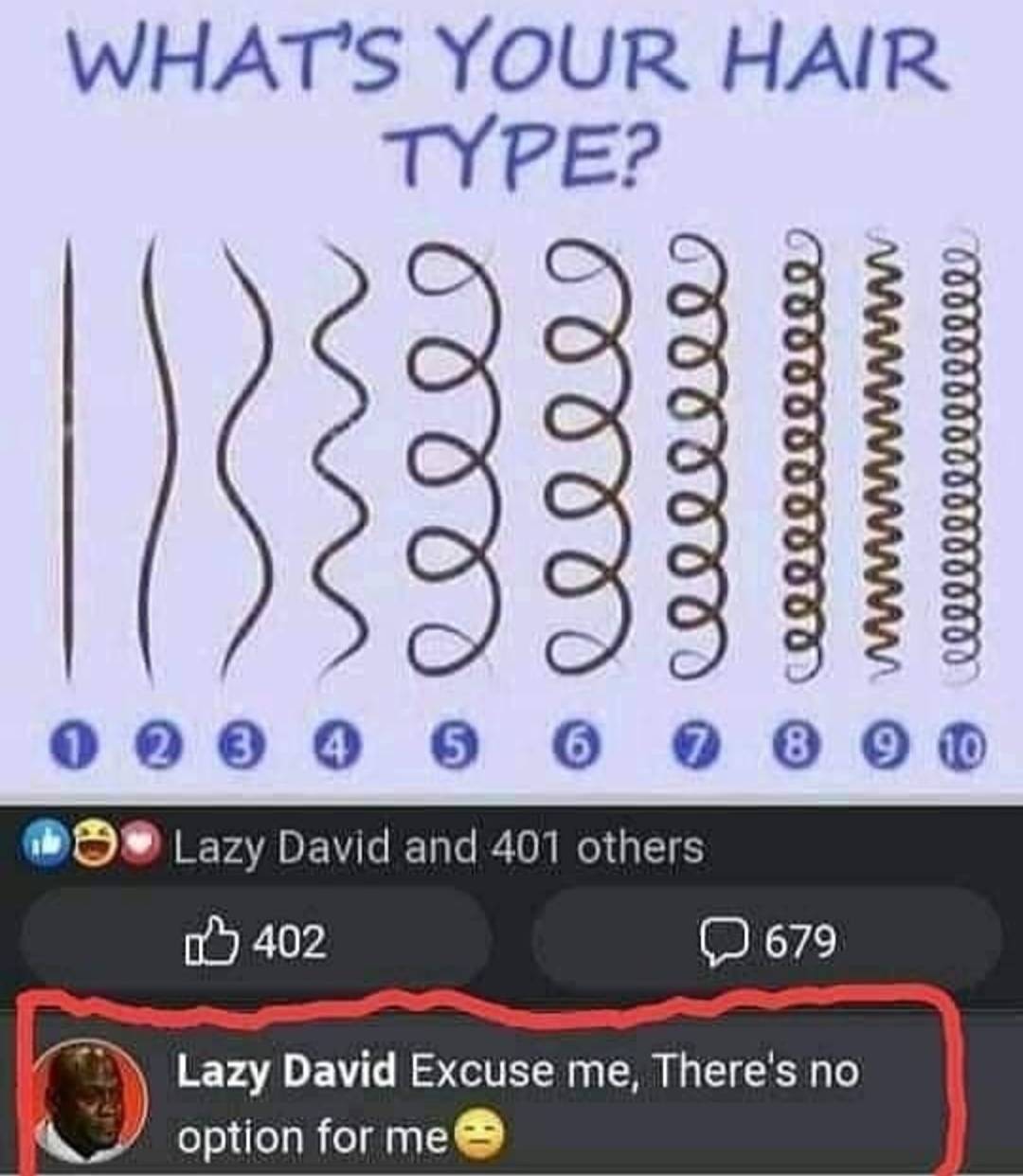 Poor lazy david