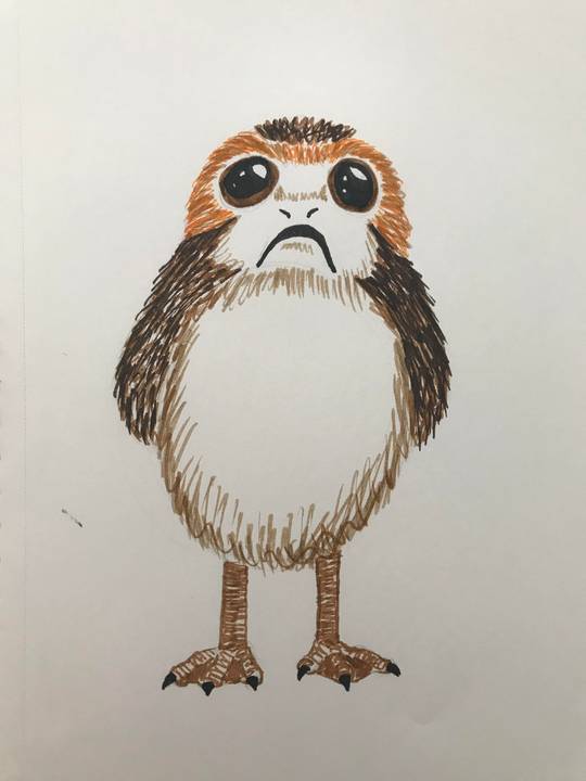 Porg drawing