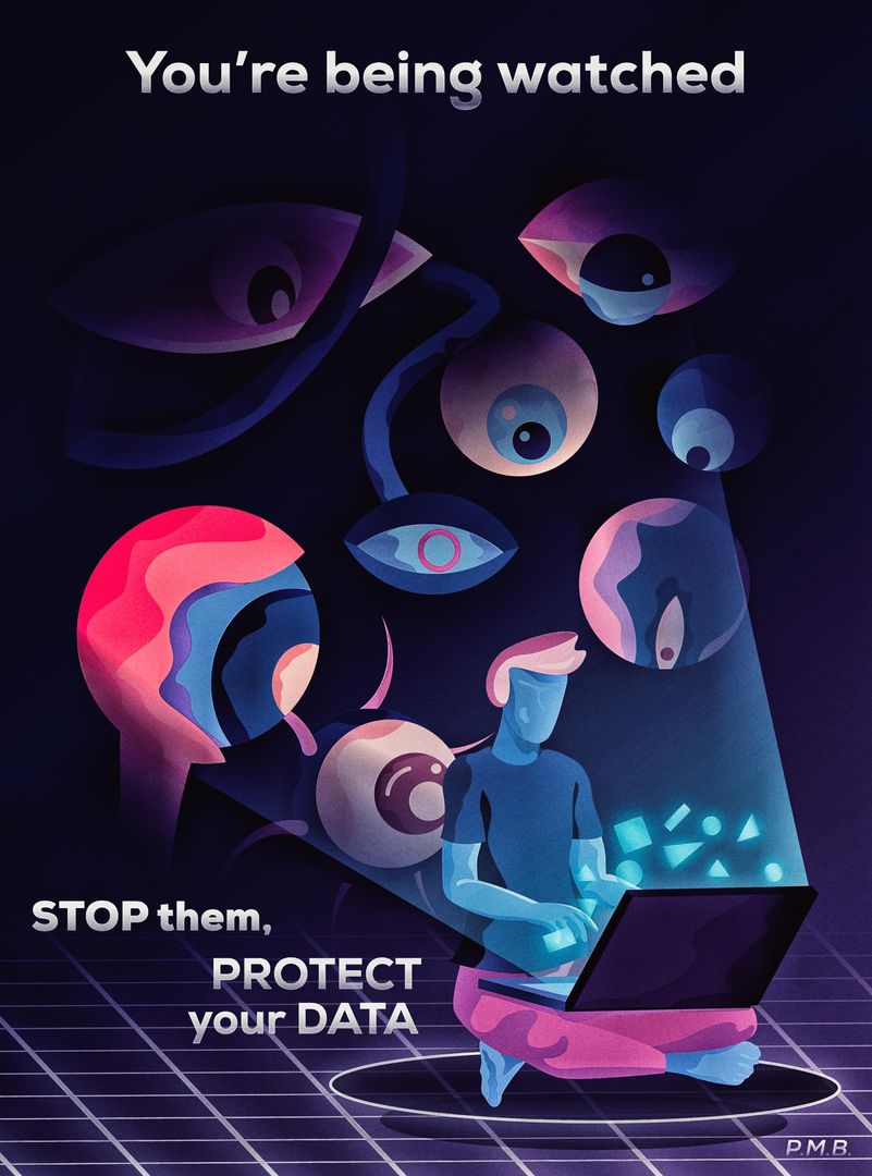Poster I made used for spreading awareness about Data Privacy