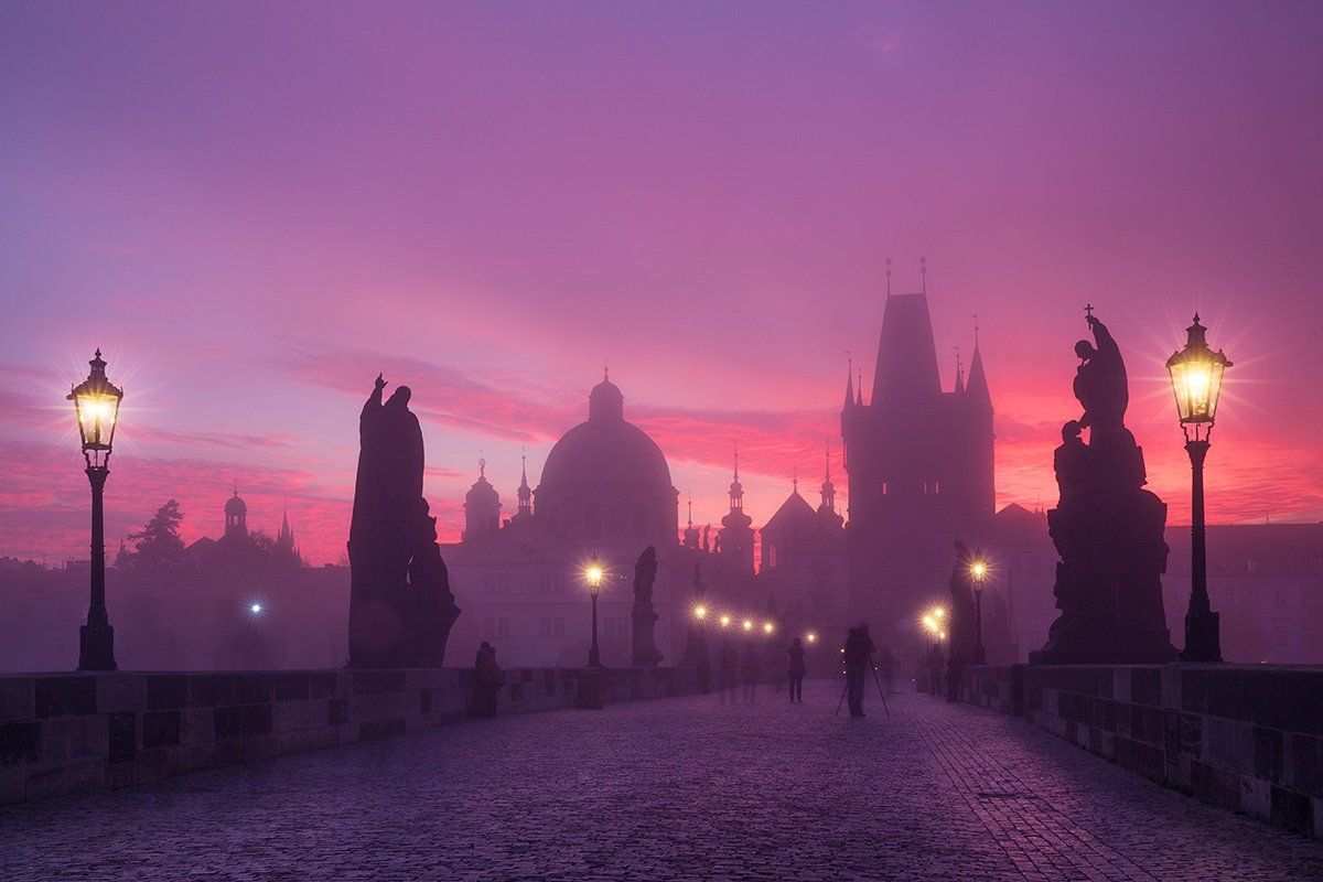 Prague at sunset