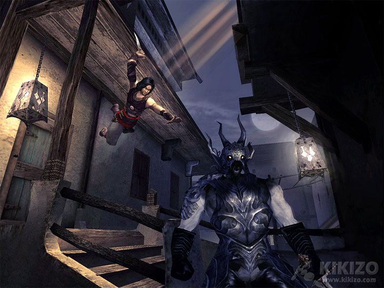Prince Of Persia 3: Very early screenshot #2 (WW Prince, Night Time and unused enemy).