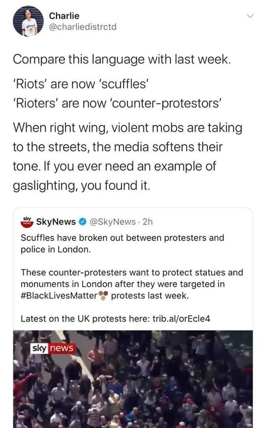 Pro-fascist gaslighting in UK media