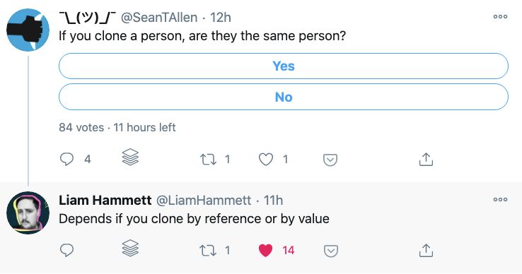 Programmers really jump to the core of philosophical questions