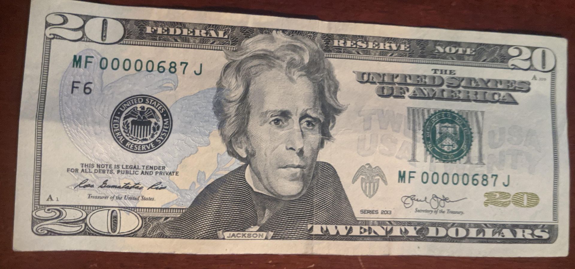 Pulled from my register at work.