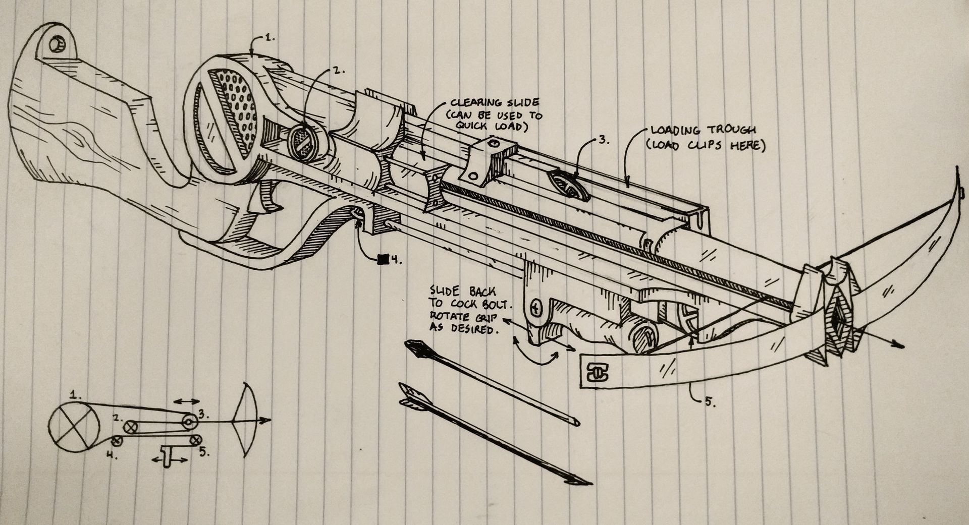 Pump-Action Crossbow MK II: I improved upon my previous crossbow design using suggestions from other users.