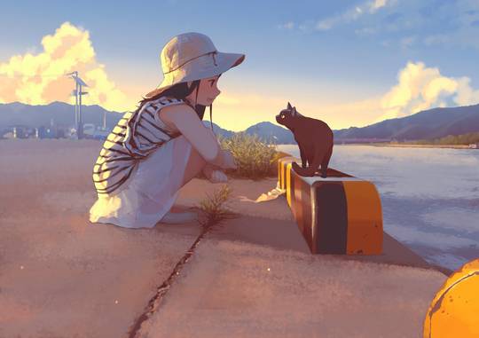 [/r/ImaginarySliceOfLife] Hello Cat by もりちか