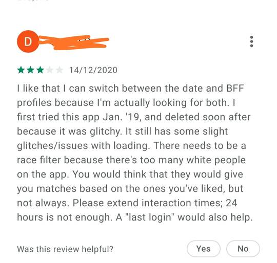 Race filter? Isn't that segregation?