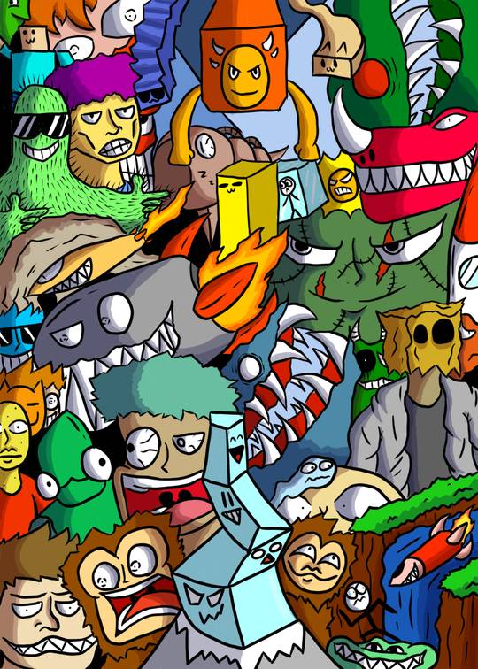 random drawing, me, digital drawing, 2020