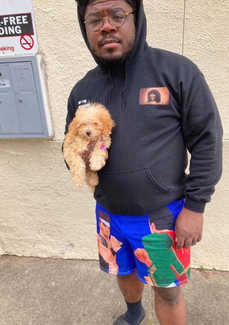 Recently welcomed this little fried chicken colored poodle in to my home.