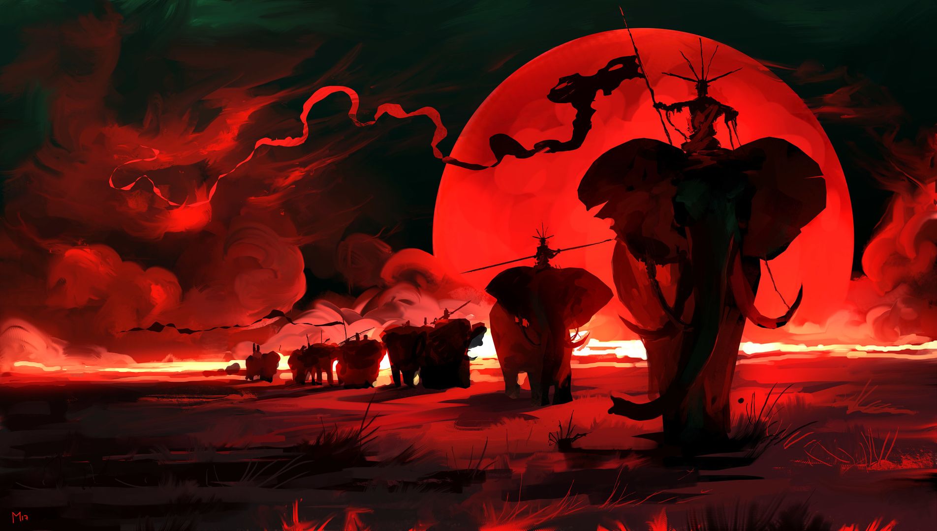 Red Moon by Dominik Mayer