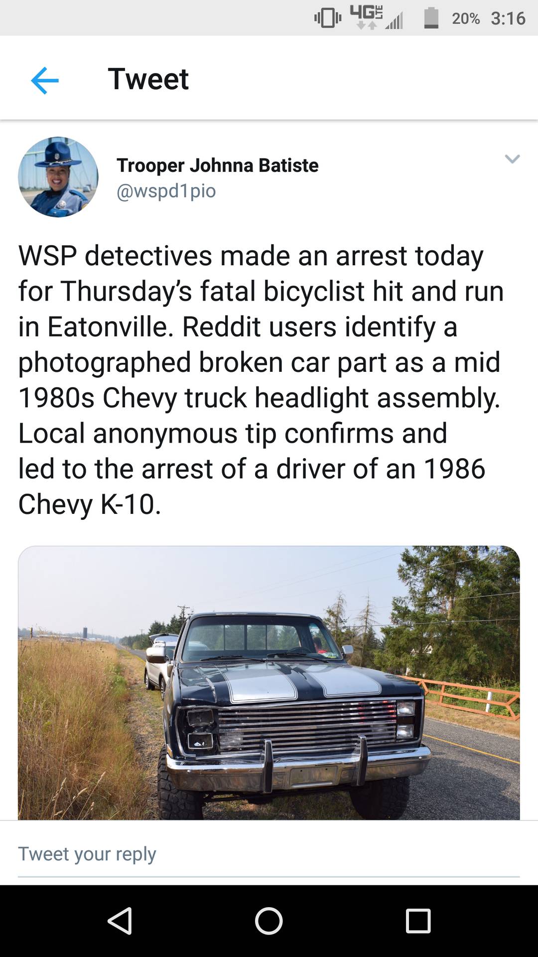 Reddit solves a hit and run