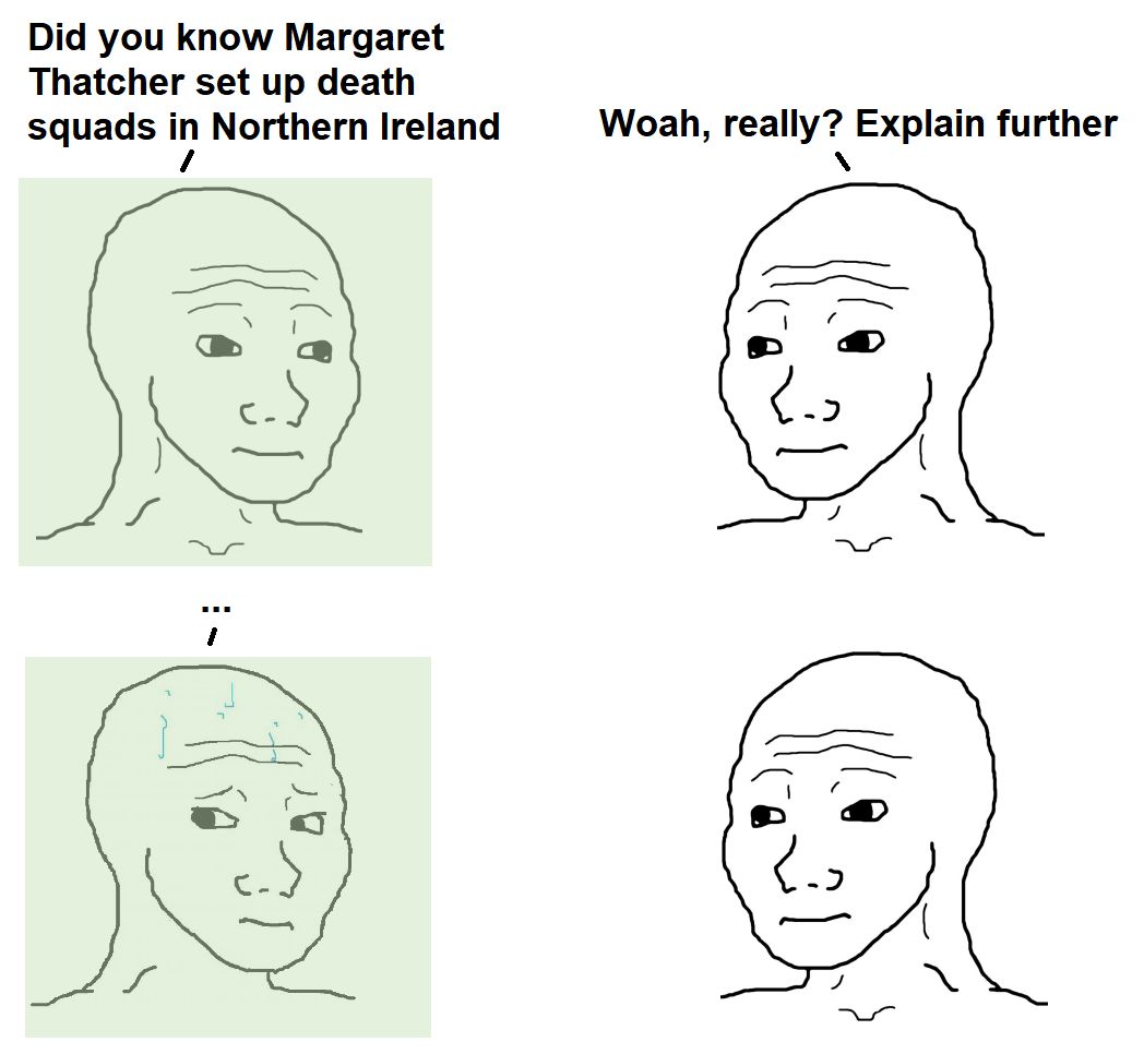 Redditor's sole knowledge of Thatcher coming from an Eric Andre joke