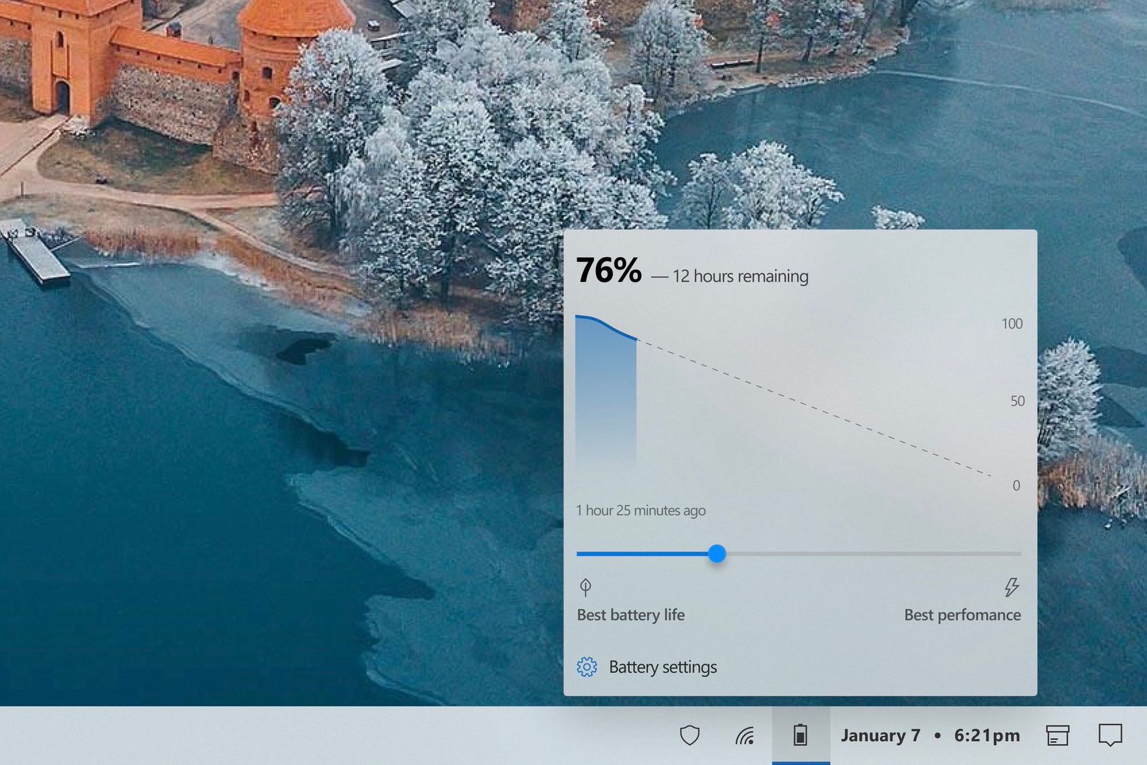 Redesigned Battery Flyout