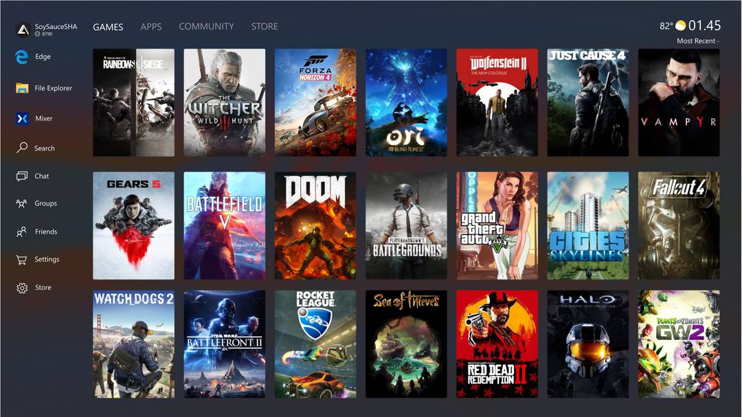 Redesigned the Xbox One UI