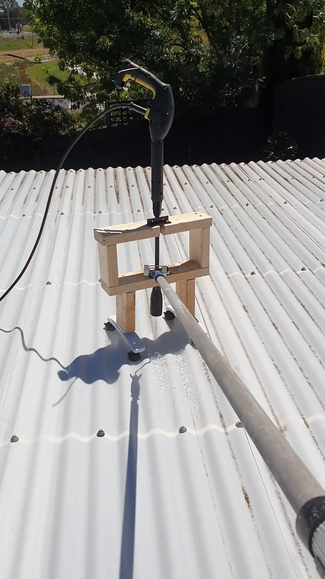 Redneck power washing frame 